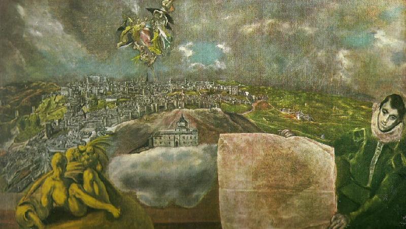 El Greco view and plan of toledo China oil painting art